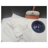 MCM Dust Pan, Savory Porclien Lid + Curtains