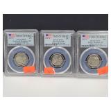 2017 S Graded SP70 3 Quarter Coins