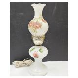 Hand Painted Glass Globe Dresser Lamp 16' h