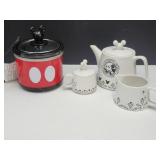 Disney Mickey Mouse Glasses, Mug in Box and Tin