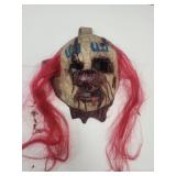 Halloween Prop MAsk Clown W/ RED hair