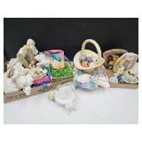 Lot of Easter Decor, Flags & Bunnies