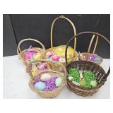 Lot of Baskets w/Easter Decor