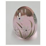 Fenton Signed Glass Egg 2.5'h