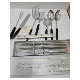 3 Pc. Carving Set & NOS KItchen Utencils w/Holder