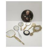 Vintage Lot of Hand Mirrors,Dresser Mirrors,Brush