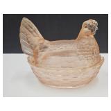 Vintage Pink Hen on a Nest 6' L See Nic