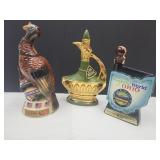 3 Jim Beam Liquor Decanters