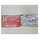 New Antiques Flea Market Metal Signs 8' x 12'