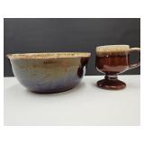 McCoy Pottery Bowl 8 1/4'w & McCoy Mug