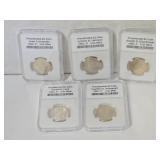 5 UNC Presidential US Mint $1 Coins