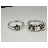 Silver Plated Elephant +Silver Plated Turtle Rings