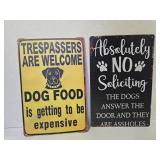 New Dog Metal Signs 8' x 12'