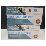 2 Boxes of Laser Toner Cartridges Black & Cyan