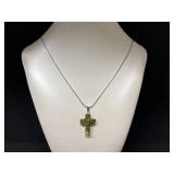 Green+Mixed Colors Stone On Chain