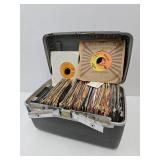 Vintage 45 Records w/Samsonite Case
