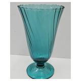 Jeannette Swirl Ultra Marine 8 1/2' Vase
