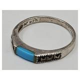 Sterling Silver Sleeping BeautyTurquoise Ring SZ6
