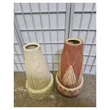 2 Lawn &  Garden  Stone Ware Pedestals 20' h