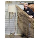 Metal Art Fish Floor Lamp & Nautical Net Decor