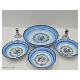 Pottery Candle Holders & Italy Bowls 8' to  13'W