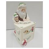 Vtg Lenox Santas Work Bench Cookie Jar