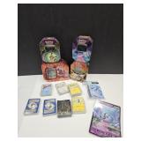 Pokemon Card Lot w/Empty Tins