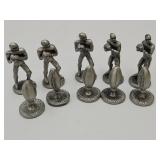 Lot of Pewter Football Players