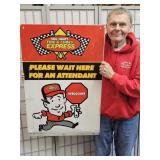 1999 Walmart 2 Sided Metal TIRE & LUBE Sign 36x24