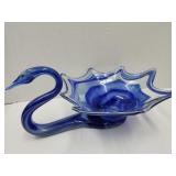 Large Art Glass Swan 10' w