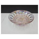 Vintage Imperial Pink Glass Bowl  9' W