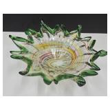 Beautiful Murano ? Art Glass Bowl 11 1/2' w