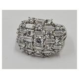 Beautiful Sterling Silver & CZ  JTV Ring SZ 7