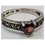 Sterling Silver Heart  JTV Ring Size 7