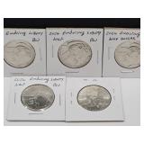 5 Coins  250th Anniversary 2026 Half Dollar Coins