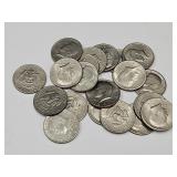 20 Kennedy Clad Half Dollar 1970's Coins