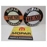 3 MOPAR HEMI Garage Metal Sign 15 - 16' w