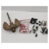 Fishing Reels, Boat Anchor 10 LB & Bobbers