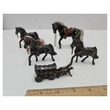 Cast Iron Toy Horses Lot