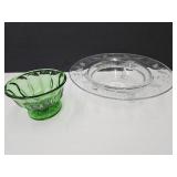 VTG Paden City Bowl & Green Glass Bowl