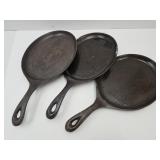 3 Cast Iron Pan Skillets