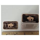 Twenty 1 Oz Premium Copper Bars 2 Designs