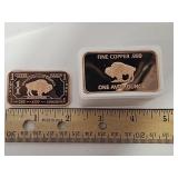 Twenty 1Oz Premium Copper Bars 2 Designs
