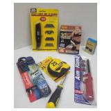 Lot Of New Hand Tools Tape Measure, Lighter+