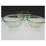 3 PC Nesting Depression ware Bowl Set 7' -8'w