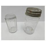 2 Vintage Hoosier or Style  Storage Jars