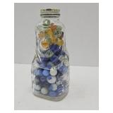 VTG Grapette Clown Bottle Coin Bank w Marbles