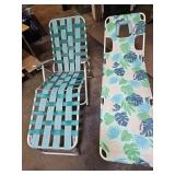 2 Patio Loungers, One is VTG Aluminum