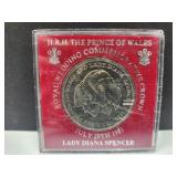 1981 Prince Of Wales Royal Wedding Crown Coin