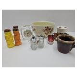 VIntage Crock Bowl, Souvenir Mug,Lots of Surprises